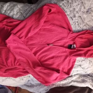 Large pink North Face zip up